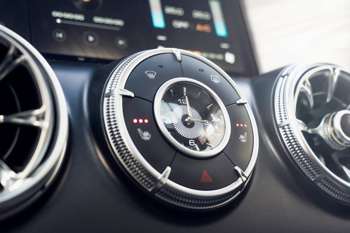 Luxury car dashboard with premium finish